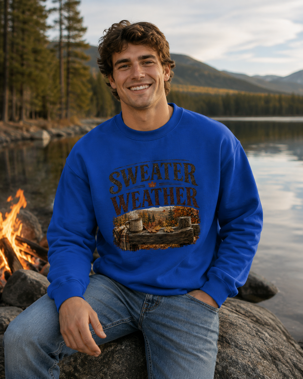 Sweater Weather Sweatshirt | Cozy Vintage Fall Crewneck