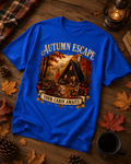 Autumn Escape T-Shirt | Vintage Cabin Graphic Tee for Nature Lovers