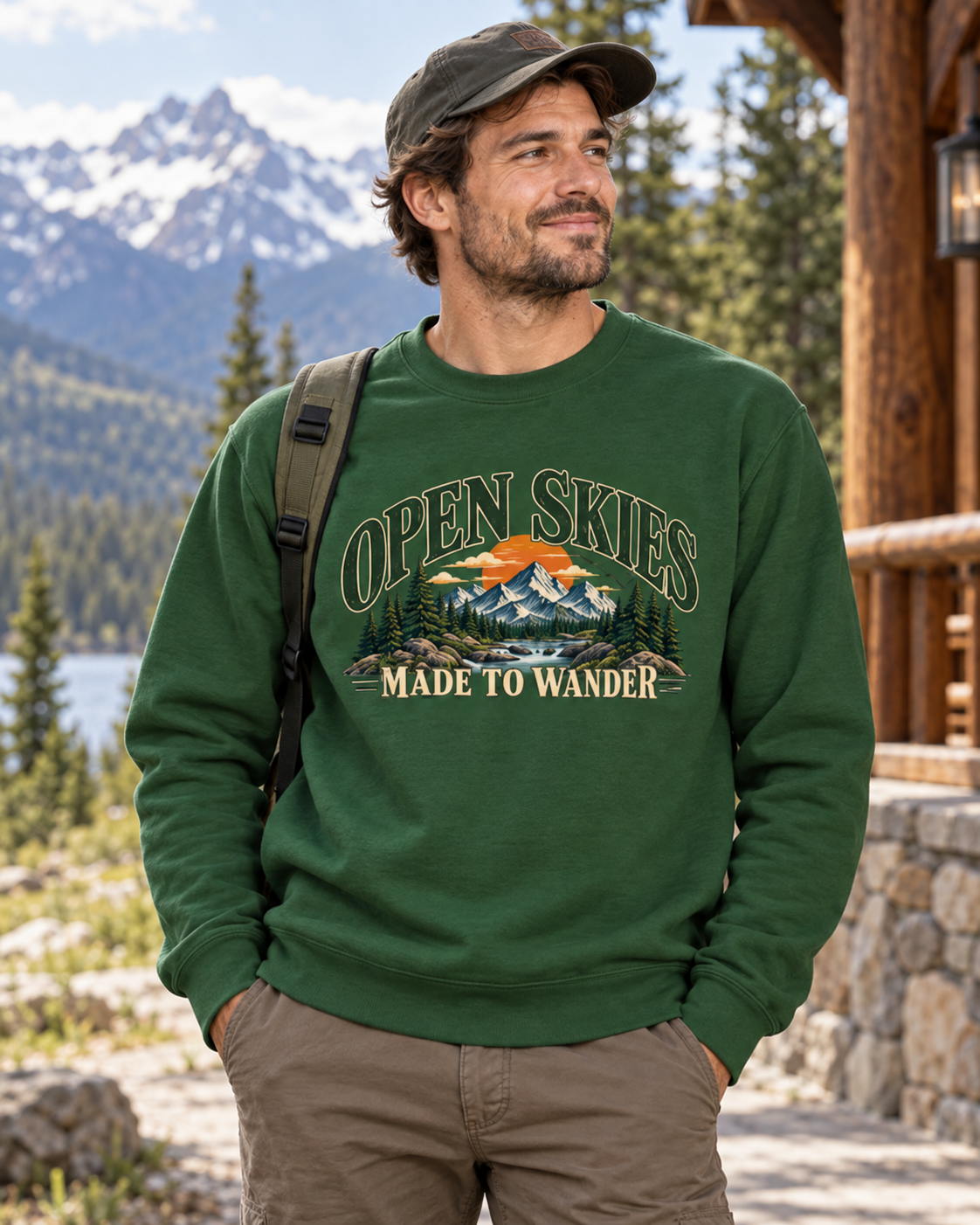 Made to Wander Vintage Mountain Graphic Sweatshirt
