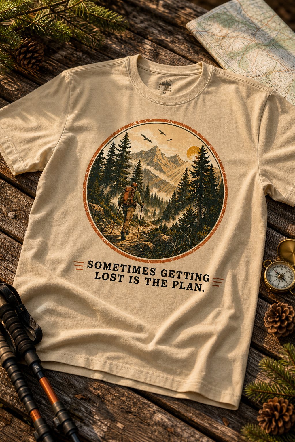 Sometimes Getting Lost Is the Plan Wilderness Graphic Tee