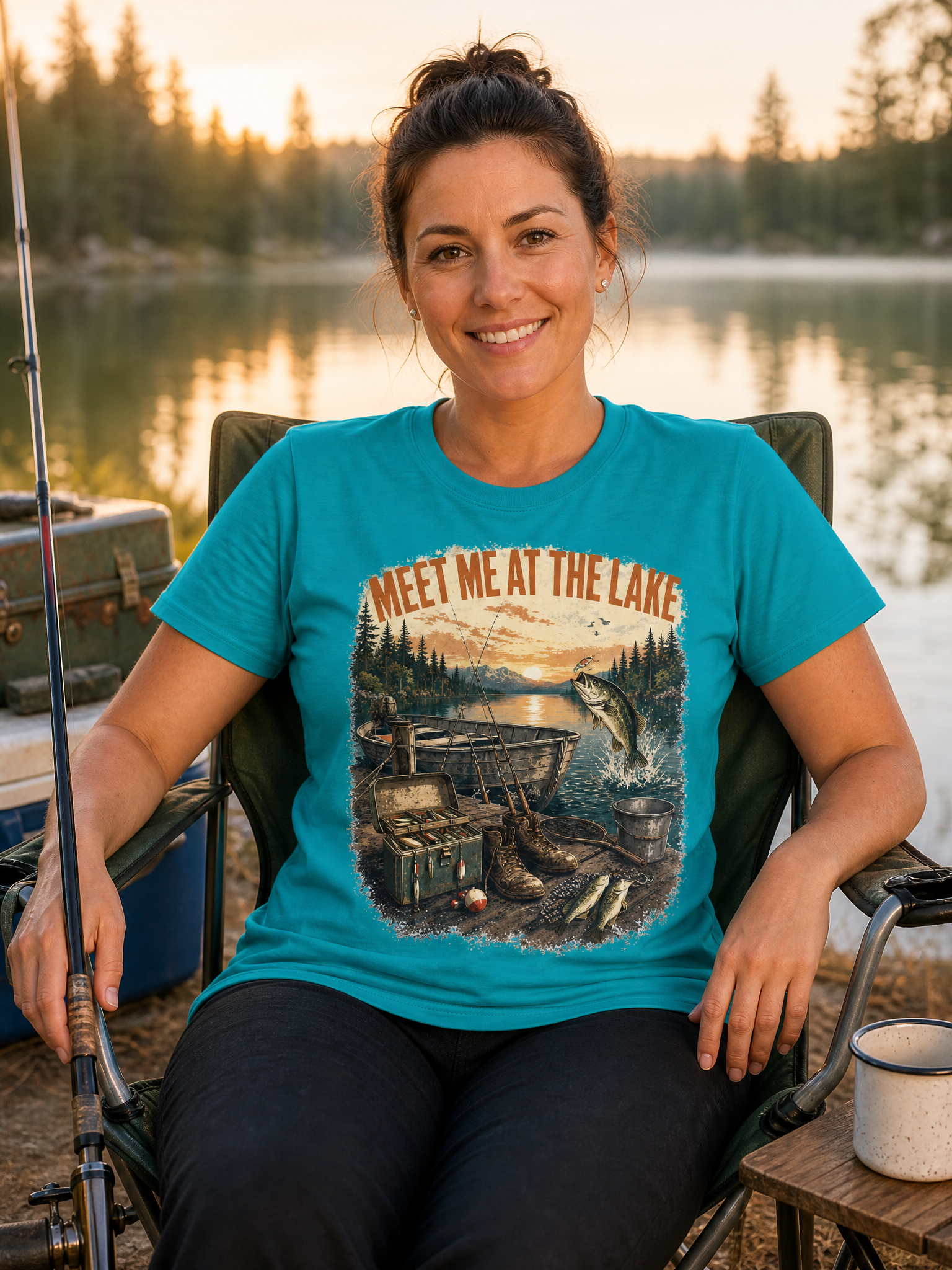 Vintage Fishing T-Shirt – Meet Me at the Lake