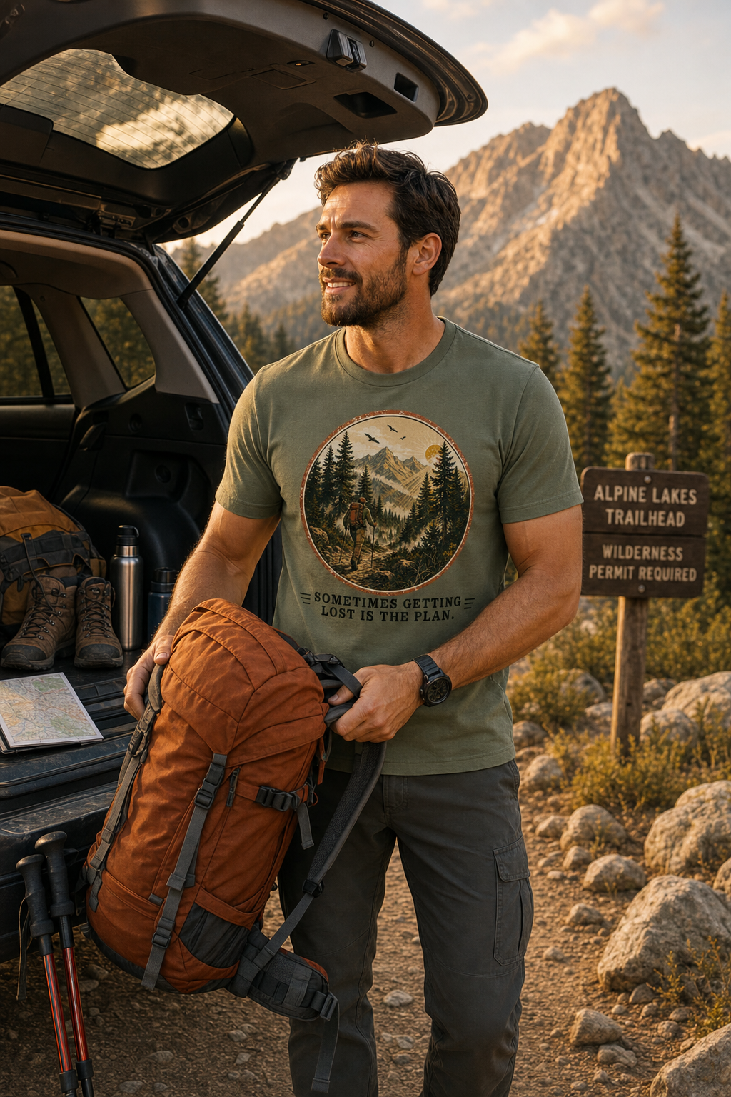 Sometimes Getting Lost Is the Plan Wilderness Graphic Tee