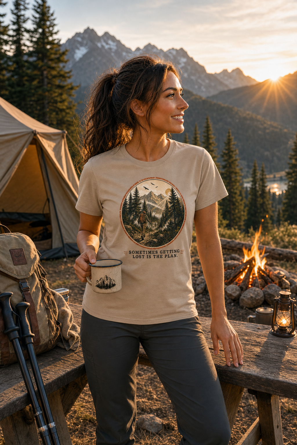 Sometimes Getting Lost Is the Plan Wilderness Graphic Tee